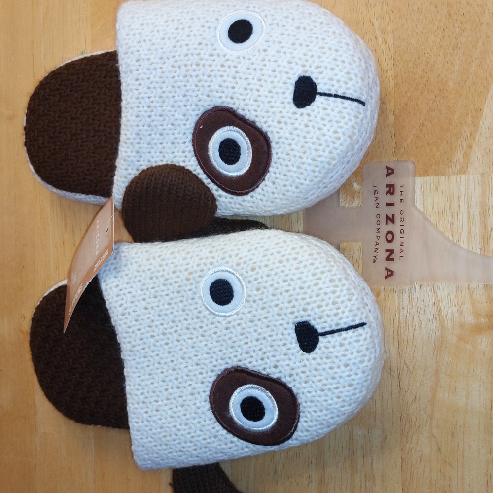 Women's Slippers S/M 5-8 Dog Lover Puppy Face Mules Bullseye House Shoes